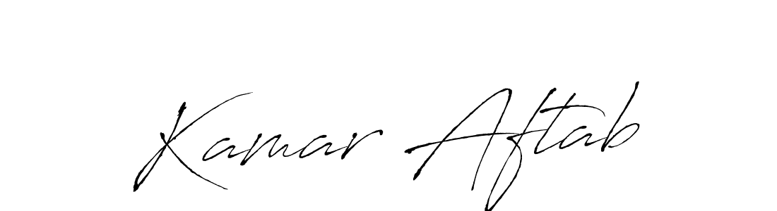 Make a beautiful signature design for name Kamar Aftab. With this signature (Antro_Vectra) style, you can create a handwritten signature for free. Kamar Aftab signature style 6 images and pictures png