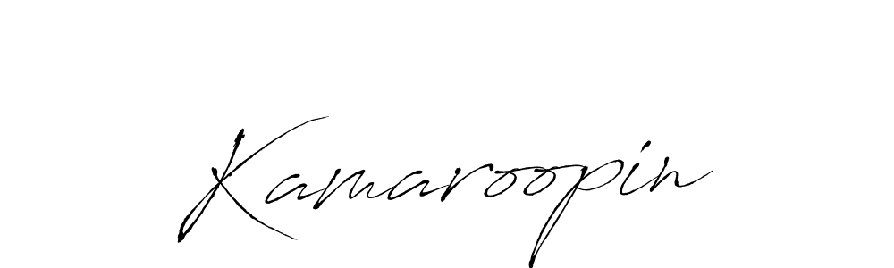Use a signature maker to create a handwritten signature online. With this signature software, you can design (Antro_Vectra) your own signature for name Kamaroopin. Kamaroopin signature style 6 images and pictures png
