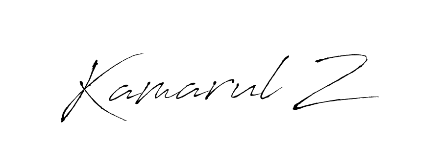 Also we have Kamarul Z name is the best signature style. Create professional handwritten signature collection using Antro_Vectra autograph style. Kamarul Z signature style 6 images and pictures png