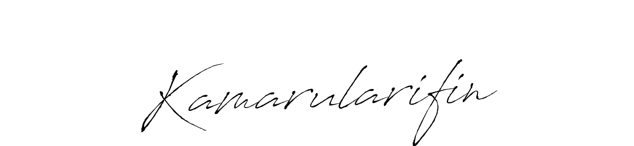 You should practise on your own different ways (Antro_Vectra) to write your name (Kamarularifin) in signature. don't let someone else do it for you. Kamarularifin signature style 6 images and pictures png
