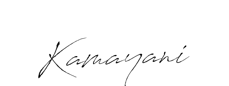 Use a signature maker to create a handwritten signature online. With this signature software, you can design (Antro_Vectra) your own signature for name Kamayani. Kamayani signature style 6 images and pictures png