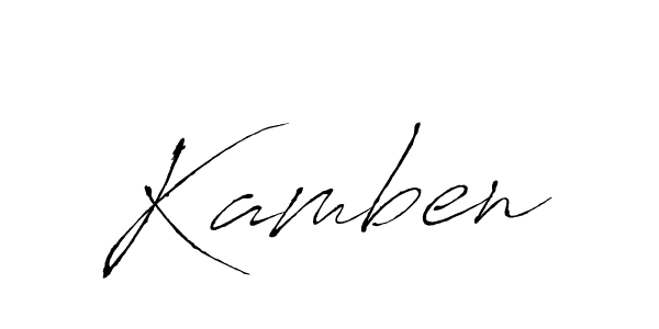 Create a beautiful signature design for name Kamben. With this signature (Antro_Vectra) fonts, you can make a handwritten signature for free. Kamben signature style 6 images and pictures png