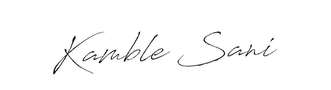Similarly Antro_Vectra is the best handwritten signature design. Signature creator online .You can use it as an online autograph creator for name Kamble Sani. Kamble Sani signature style 6 images and pictures png