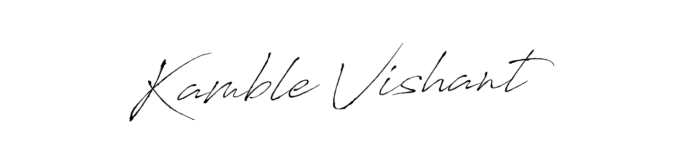 Use a signature maker to create a handwritten signature online. With this signature software, you can design (Antro_Vectra) your own signature for name Kamble Vishant. Kamble Vishant signature style 6 images and pictures png