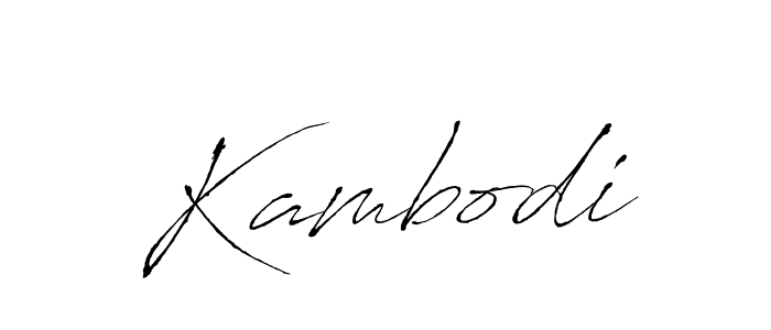 How to make Kambodi signature? Antro_Vectra is a professional autograph style. Create handwritten signature for Kambodi name. Kambodi signature style 6 images and pictures png