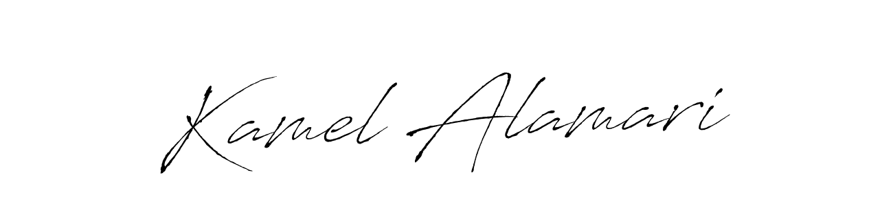Use a signature maker to create a handwritten signature online. With this signature software, you can design (Antro_Vectra) your own signature for name Kamel Alamari. Kamel Alamari signature style 6 images and pictures png