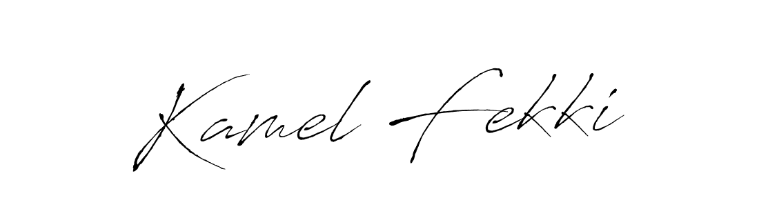 Kamel Fekki stylish signature style. Best Handwritten Sign (Antro_Vectra) for my name. Handwritten Signature Collection Ideas for my name Kamel Fekki. Kamel Fekki signature style 6 images and pictures png