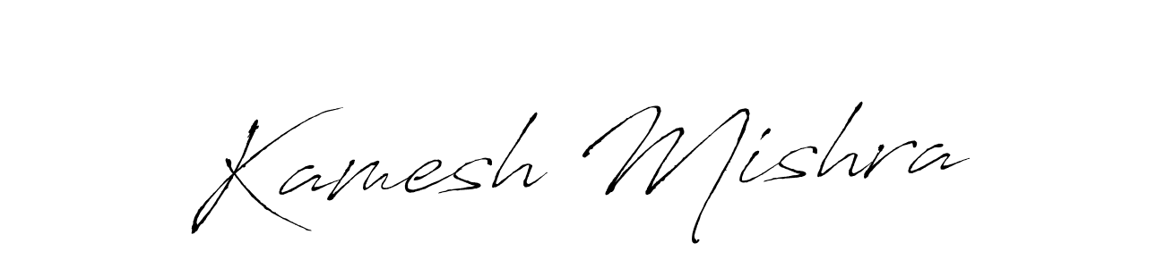 Make a beautiful signature design for name Kamesh Mishra. With this signature (Antro_Vectra) style, you can create a handwritten signature for free. Kamesh Mishra signature style 6 images and pictures png