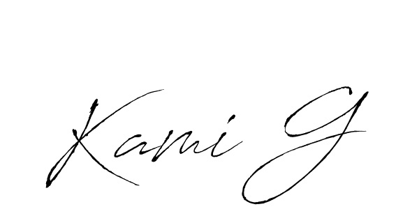 How to make Kami G signature? Antro_Vectra is a professional autograph style. Create handwritten signature for Kami G name. Kami G signature style 6 images and pictures png