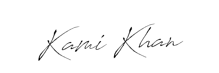 Design your own signature with our free online signature maker. With this signature software, you can create a handwritten (Antro_Vectra) signature for name Kami Khan. Kami Khan signature style 6 images and pictures png