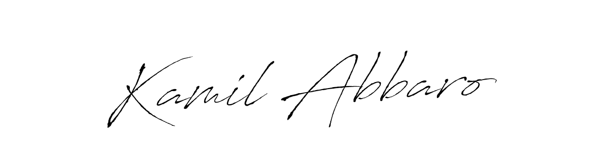 Also we have Kamil Abbaro name is the best signature style. Create professional handwritten signature collection using Antro_Vectra autograph style. Kamil Abbaro signature style 6 images and pictures png