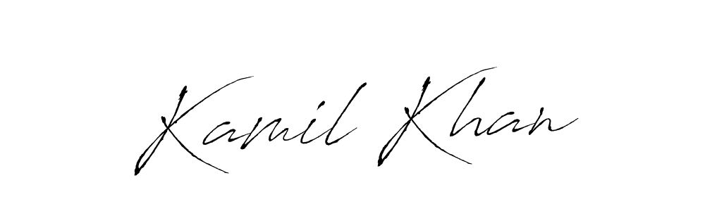 Kamil Khan stylish signature style. Best Handwritten Sign (Antro_Vectra) for my name. Handwritten Signature Collection Ideas for my name Kamil Khan. Kamil Khan signature style 6 images and pictures png