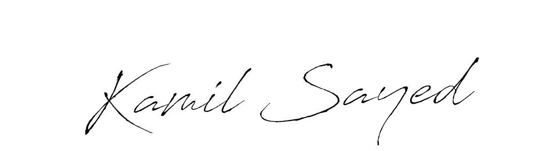 Also we have Kamil Sayed name is the best signature style. Create professional handwritten signature collection using Antro_Vectra autograph style. Kamil Sayed signature style 6 images and pictures png
