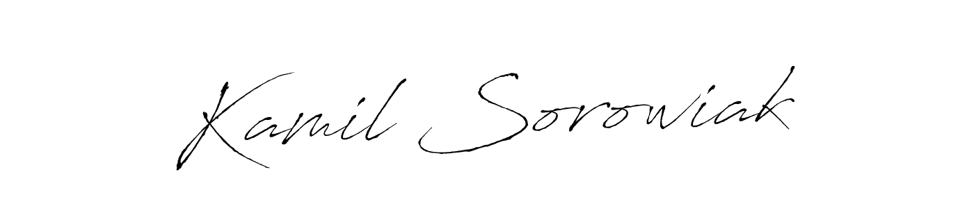 Create a beautiful signature design for name Kamil Sorowiak. With this signature (Antro_Vectra) fonts, you can make a handwritten signature for free. Kamil Sorowiak signature style 6 images and pictures png