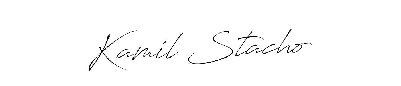 How to make Kamil Stachoń signature? Antro_Vectra is a professional autograph style. Create handwritten signature for Kamil Stachoń name. Kamil Stachoń signature style 6 images and pictures png