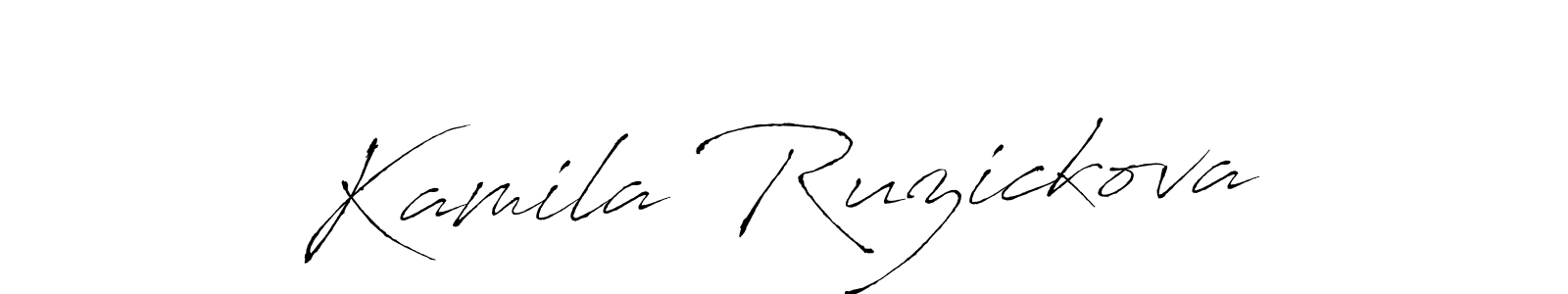 Make a short Kamila Ruzickova signature style. Manage your documents anywhere anytime using Antro_Vectra. Create and add eSignatures, submit forms, share and send files easily. Kamila Ruzickova signature style 6 images and pictures png