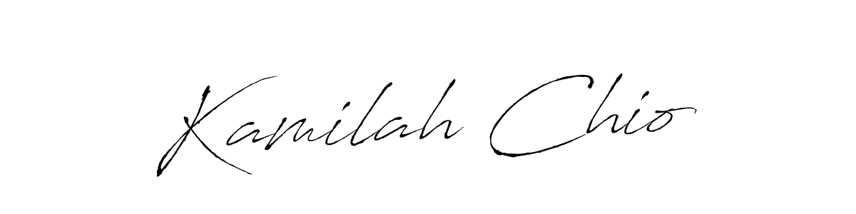 Create a beautiful signature design for name Kamilah Chio. With this signature (Antro_Vectra) fonts, you can make a handwritten signature for free. Kamilah Chio signature style 6 images and pictures png