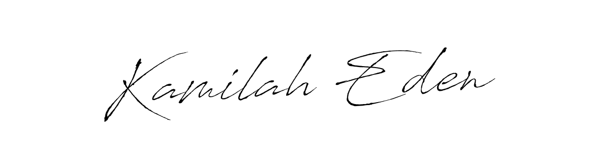 Make a beautiful signature design for name Kamilah Eden. With this signature (Antro_Vectra) style, you can create a handwritten signature for free. Kamilah Eden signature style 6 images and pictures png