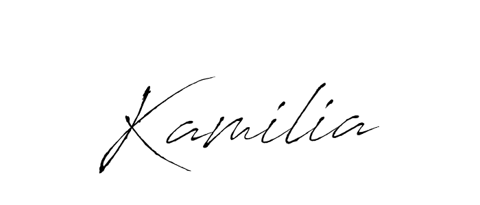 Kamilia stylish signature style. Best Handwritten Sign (Antro_Vectra) for my name. Handwritten Signature Collection Ideas for my name Kamilia. Kamilia signature style 6 images and pictures png