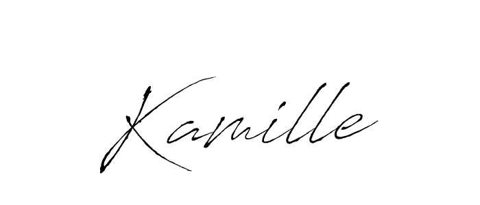 Create a beautiful signature design for name Kamille. With this signature (Antro_Vectra) fonts, you can make a handwritten signature for free. Kamille signature style 6 images and pictures png