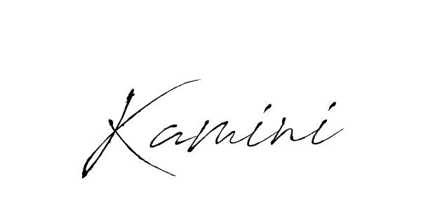 Make a beautiful signature design for name Kamini. With this signature (Antro_Vectra) style, you can create a handwritten signature for free. Kamini signature style 6 images and pictures png