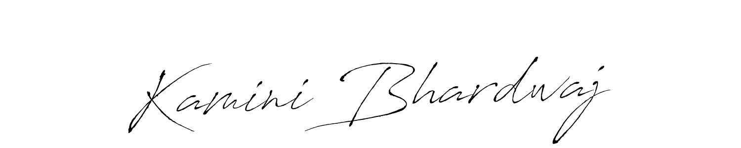 Design your own signature with our free online signature maker. With this signature software, you can create a handwritten (Antro_Vectra) signature for name Kamini Bhardwaj. Kamini Bhardwaj signature style 6 images and pictures png