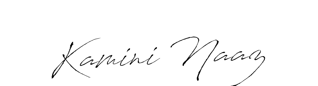 How to make Kamini Naaz signature? Antro_Vectra is a professional autograph style. Create handwritten signature for Kamini Naaz name. Kamini Naaz signature style 6 images and pictures png