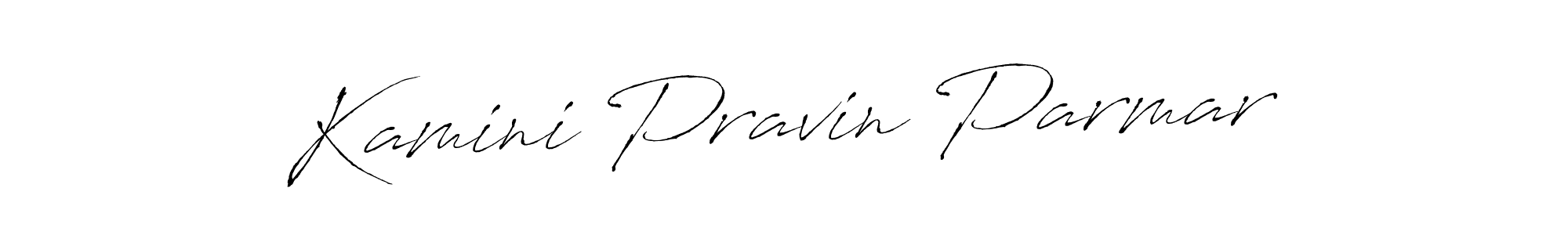 Kamini Pravin Parmar stylish signature style. Best Handwritten Sign (Antro_Vectra) for my name. Handwritten Signature Collection Ideas for my name Kamini Pravin Parmar. Kamini Pravin Parmar signature style 6 images and pictures png