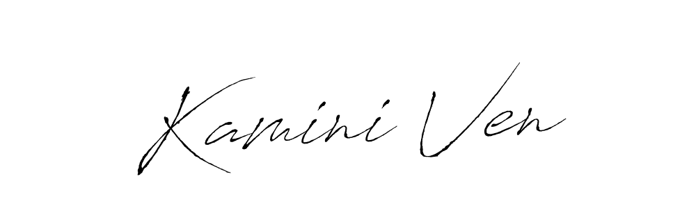 if you are searching for the best signature style for your name Kamini Ven. so please give up your signature search. here we have designed multiple signature styles  using Antro_Vectra. Kamini Ven signature style 6 images and pictures png
