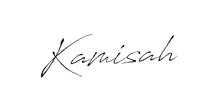 Design your own signature with our free online signature maker. With this signature software, you can create a handwritten (Antro_Vectra) signature for name Kamisah. Kamisah signature style 6 images and pictures png