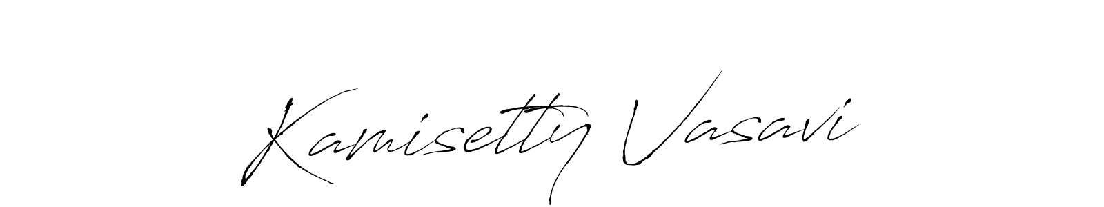 How to make Kamisetty Vasavi signature? Antro_Vectra is a professional autograph style. Create handwritten signature for Kamisetty Vasavi name. Kamisetty Vasavi signature style 6 images and pictures png