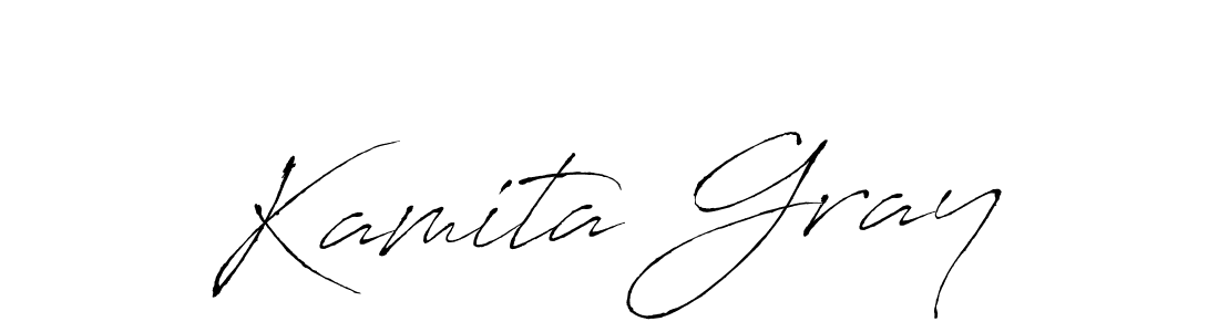 Create a beautiful signature design for name Kamita Gray. With this signature (Antro_Vectra) fonts, you can make a handwritten signature for free. Kamita Gray signature style 6 images and pictures png