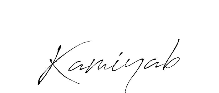 Make a beautiful signature design for name Kamiyab. With this signature (Antro_Vectra) style, you can create a handwritten signature for free. Kamiyab signature style 6 images and pictures png