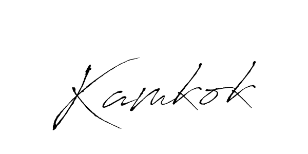 Kamkok stylish signature style. Best Handwritten Sign (Antro_Vectra) for my name. Handwritten Signature Collection Ideas for my name Kamkok. Kamkok signature style 6 images and pictures png