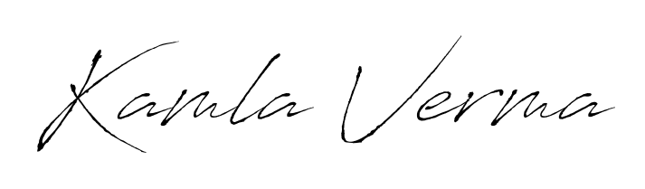 Generate high-definition signature styles for Kamla Verma. The Antro_Vectra typeface ensures crisp legibility and sophisticated design. Kamla Verma signature style 6 images and pictures png