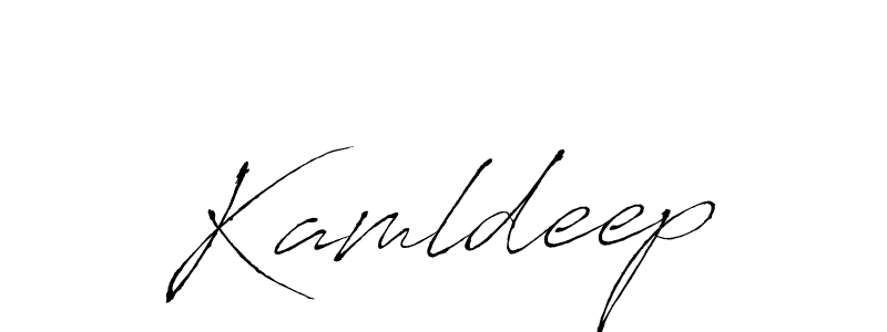 Kamldeep stylish signature style. Best Handwritten Sign (Antro_Vectra) for my name. Handwritten Signature Collection Ideas for my name Kamldeep. Kamldeep signature style 6 images and pictures png