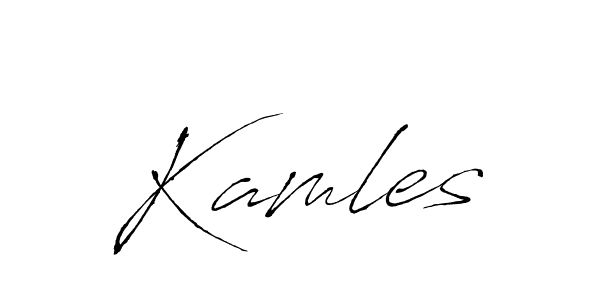 Kamles stylish signature style. Best Handwritten Sign (Antro_Vectra) for my name. Handwritten Signature Collection Ideas for my name Kamles. Kamles signature style 6 images and pictures png