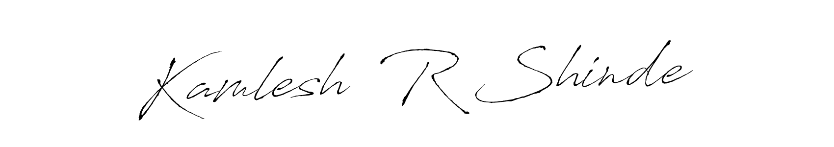 How to make Kamlesh  R Shinde signature? Antro_Vectra is a professional autograph style. Create handwritten signature for Kamlesh  R Shinde name. Kamlesh  R Shinde signature style 6 images and pictures png