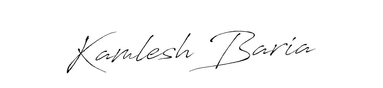 The best way (Antro_Vectra) to make a short signature is to pick only two or three words in your name. The name Kamlesh Baria include a total of six letters. For converting this name. Kamlesh Baria signature style 6 images and pictures png