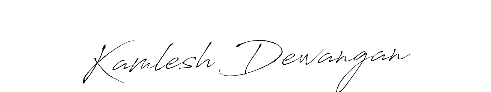 How to make Kamlesh Dewangan signature? Antro_Vectra is a professional autograph style. Create handwritten signature for Kamlesh Dewangan name. Kamlesh Dewangan signature style 6 images and pictures png