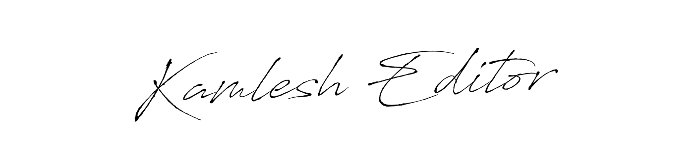 This is the best signature style for the Kamlesh Editor name. Also you like these signature font (Antro_Vectra). Mix name signature. Kamlesh Editor signature style 6 images and pictures png