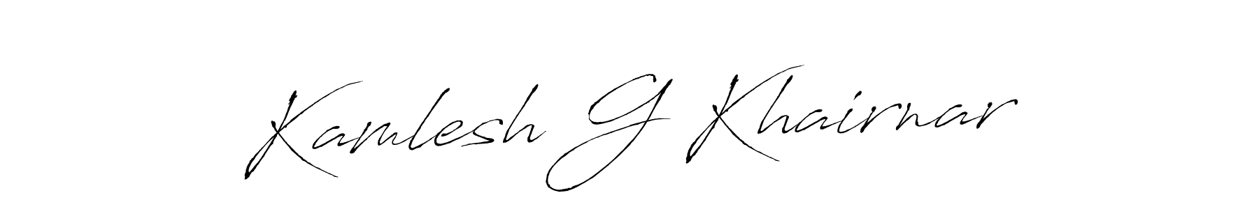 Use a signature maker to create a handwritten signature online. With this signature software, you can design (Antro_Vectra) your own signature for name Kamlesh G Khairnar. Kamlesh G Khairnar signature style 6 images and pictures png