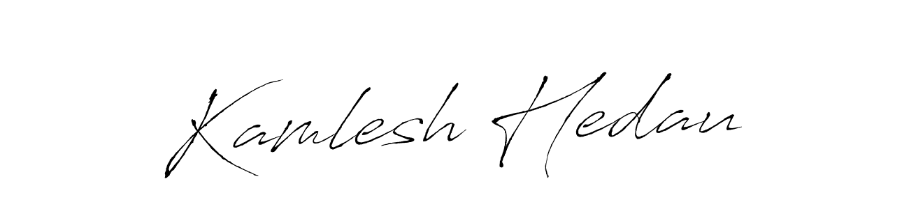 Also we have Kamlesh Hedau name is the best signature style. Create professional handwritten signature collection using Antro_Vectra autograph style. Kamlesh Hedau signature style 6 images and pictures png