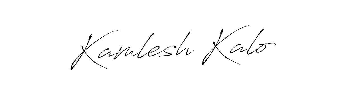 Design your own signature with our free online signature maker. With this signature software, you can create a handwritten (Antro_Vectra) signature for name Kamlesh Kalo. Kamlesh Kalo signature style 6 images and pictures png