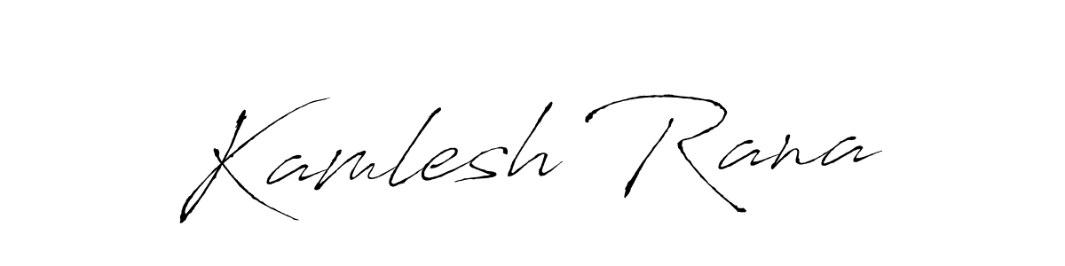 How to make Kamlesh Rana name signature. Use Antro_Vectra style for creating short signs online. This is the latest handwritten sign. Kamlesh Rana signature style 6 images and pictures png