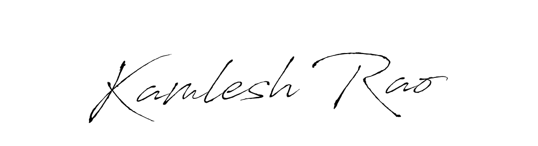 Make a beautiful signature design for name Kamlesh Rao. With this signature (Antro_Vectra) style, you can create a handwritten signature for free. Kamlesh Rao signature style 6 images and pictures png