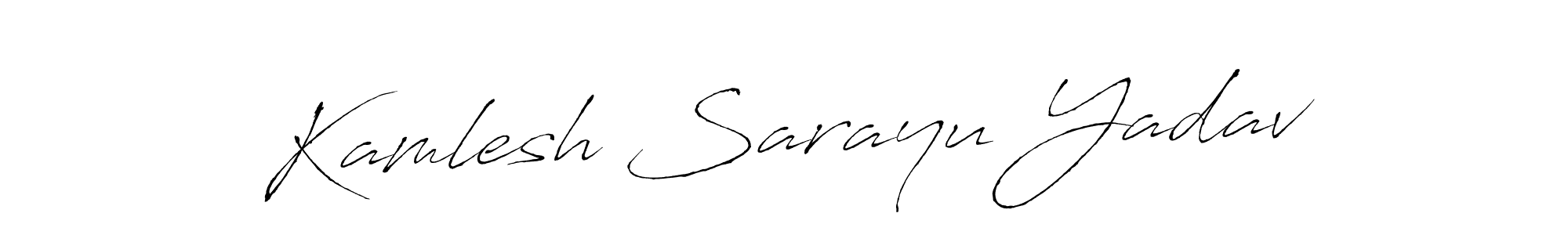 Create a beautiful signature design for name Kamlesh Sarayu Yadav. With this signature (Antro_Vectra) fonts, you can make a handwritten signature for free. Kamlesh Sarayu Yadav signature style 6 images and pictures png