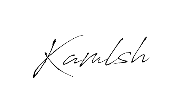 Design your own signature with our free online signature maker. With this signature software, you can create a handwritten (Antro_Vectra) signature for name Kamlsh. Kamlsh signature style 6 images and pictures png