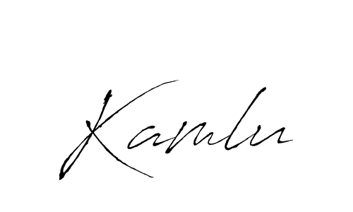 How to make Kamlu name signature. Use Antro_Vectra style for creating short signs online. This is the latest handwritten sign. Kamlu signature style 6 images and pictures png