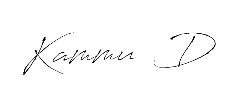 Make a beautiful signature design for name Kammu  D. With this signature (Antro_Vectra) style, you can create a handwritten signature for free. Kammu  D signature style 6 images and pictures png